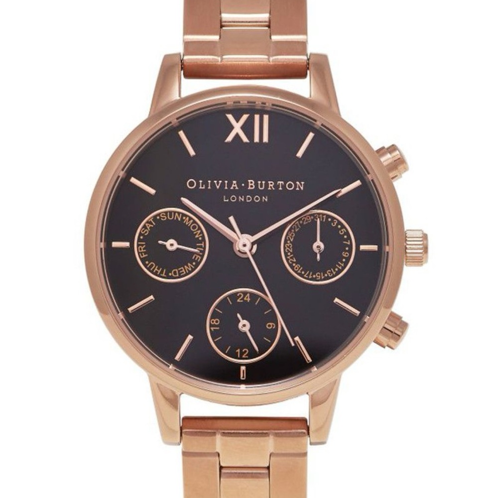 Olivia Burton Rose Gold Chronograph Watch